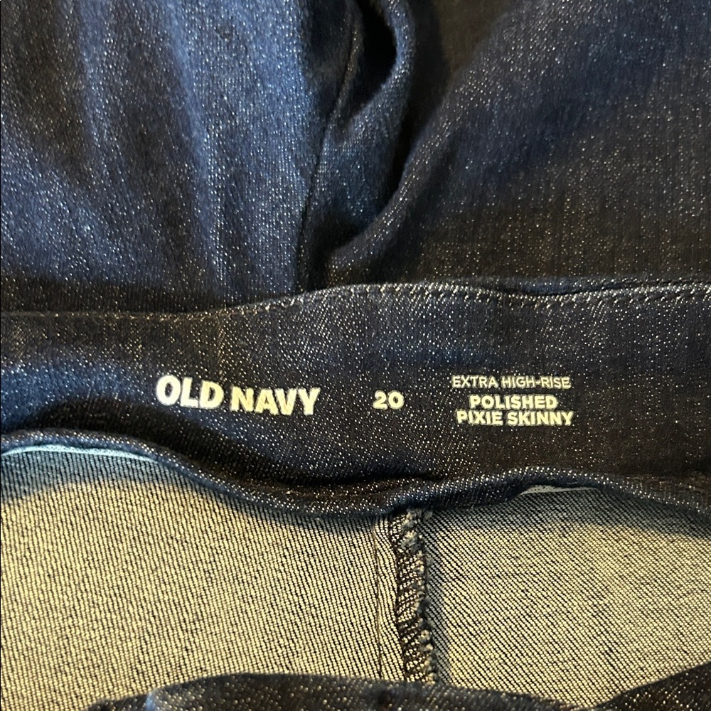 High-Waisted Polished Pixie Skinny Ankle Jeans - Size 20, Dark Wash